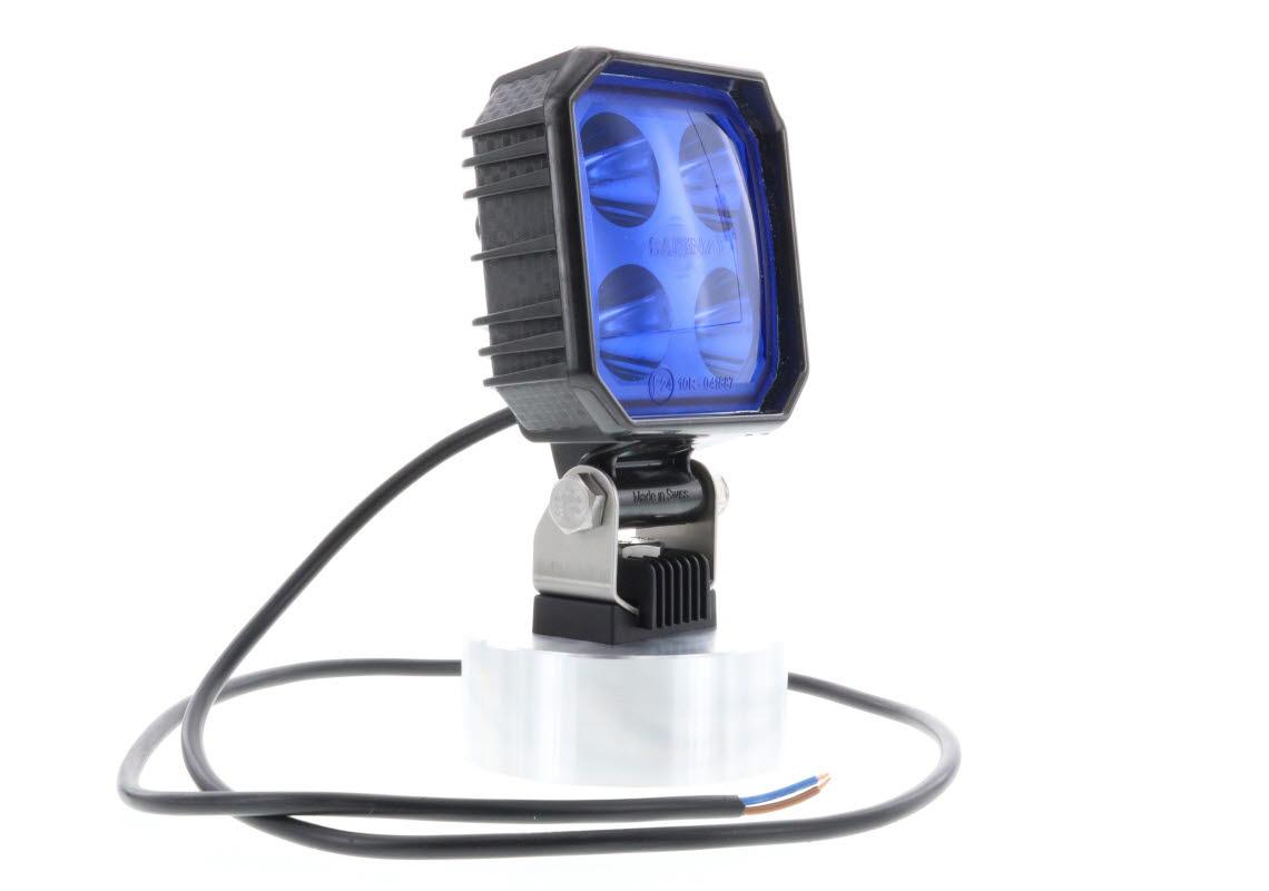 LED Arbeitsscheinwerfer CARBONLUX Quadrat 90X90mm - Kabel - Blaues Punktlicht